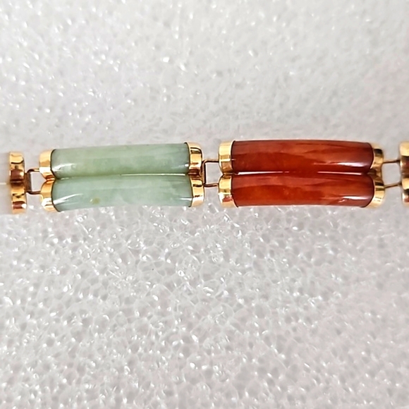 14k Jade Multi-colored Bracelet - Picture 4 of 6